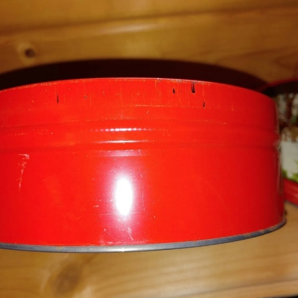 Vintage Collin Street Bakery Fruit Cake Tins Corsica TX Holiday Cowboy Christmas - Picture 7 of 12